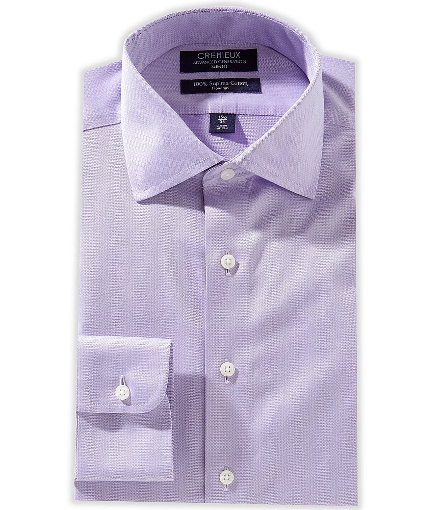 Cremieux Slim Fit Spread Collar Printed Dress Shirt