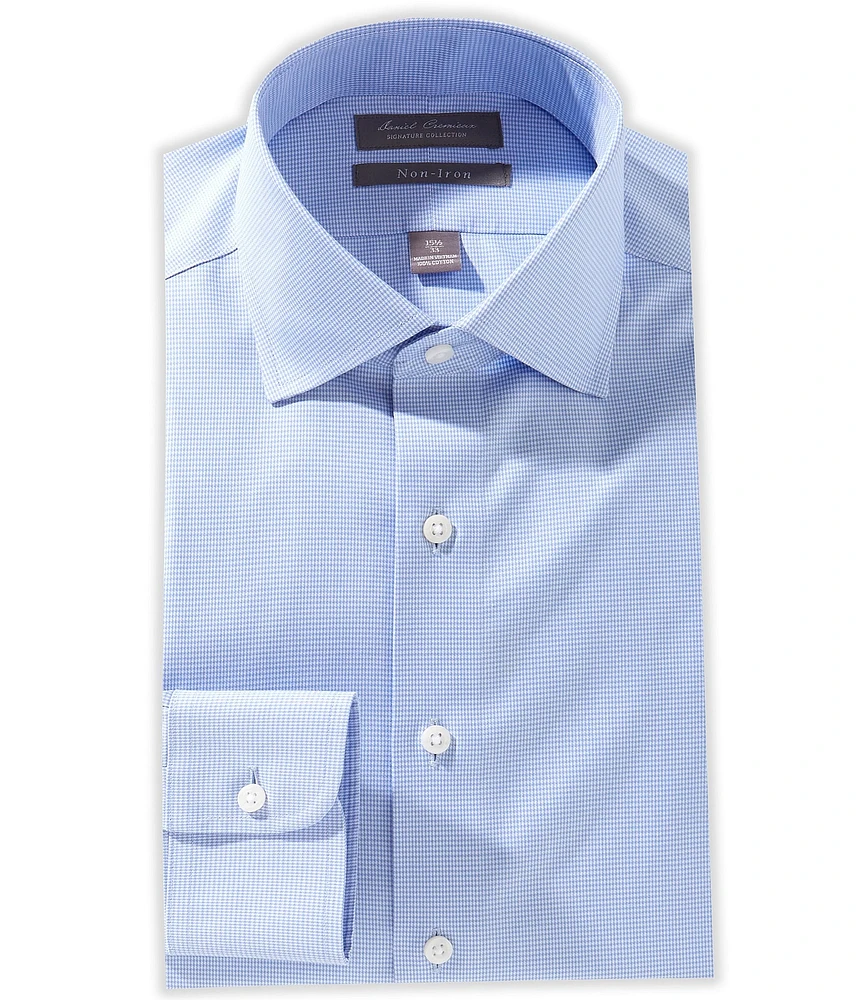 Cremieux Slim Fit Spread Collar Windowpane Glen Plaid Dress Shirt