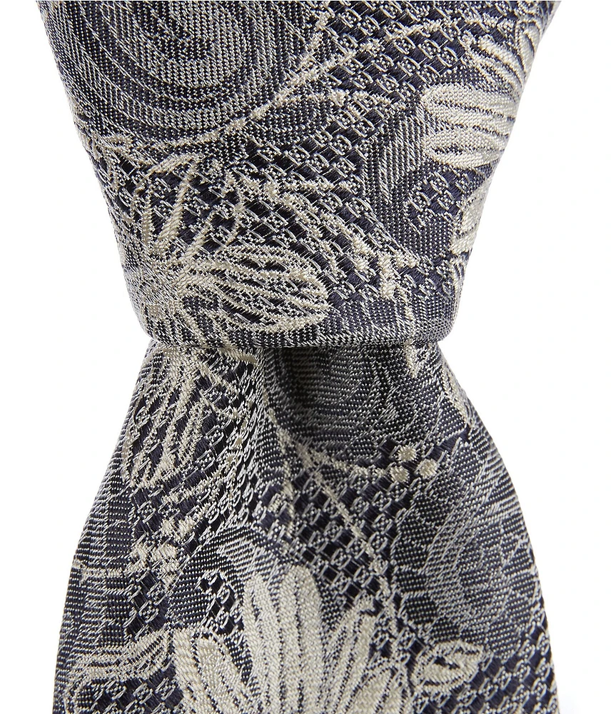 Cremieux Snider Drawn Flowers 3 1/4#double; Silk Tie