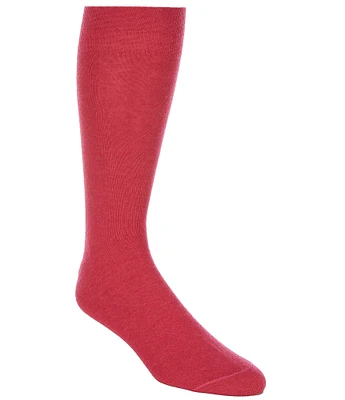 Cremieux Solid Flat-Knit Crew Dress Socks