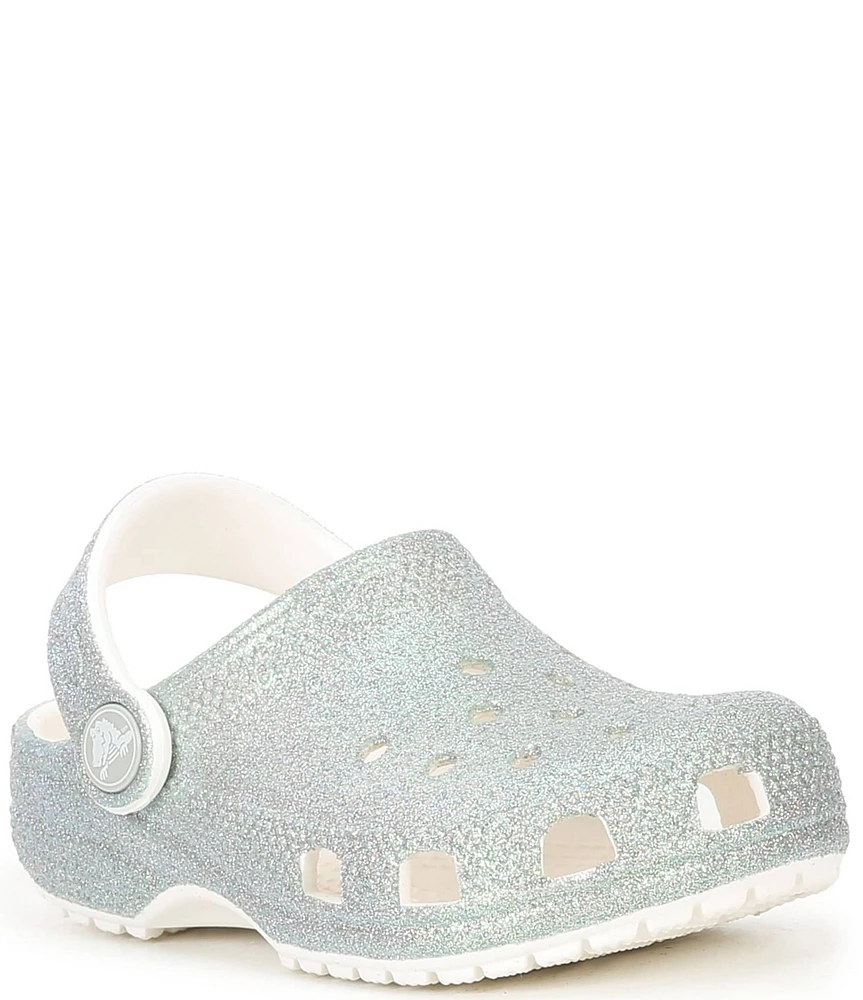 Crocs Girls' Classic Iridescent Glitter Clogs (Infant)