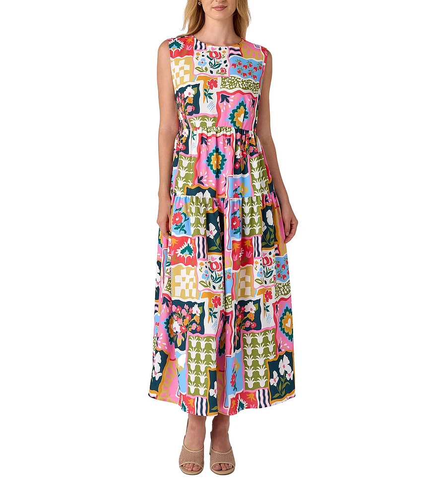 CROSBY by Mollie Burch Arlo Crew Neckline Sleeveless Maxi Dress