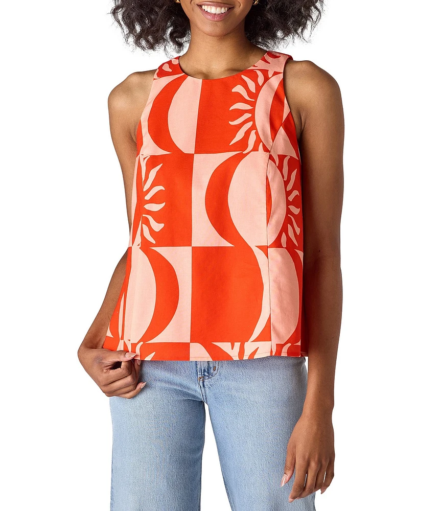 CROSBY by Mollie Burch Wynne Printed Crew Neck Coordinating Racerback Tank