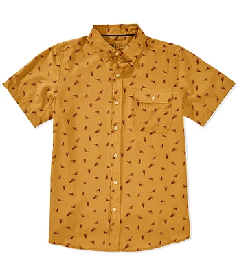 Dakota Grizzly Reel Stretch Short Sleeve Printed Woven Shirt