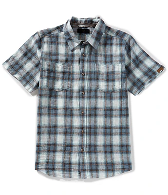 Dakota Grizzly Tad Linen Blend Short Sleeve Woven Shirt
