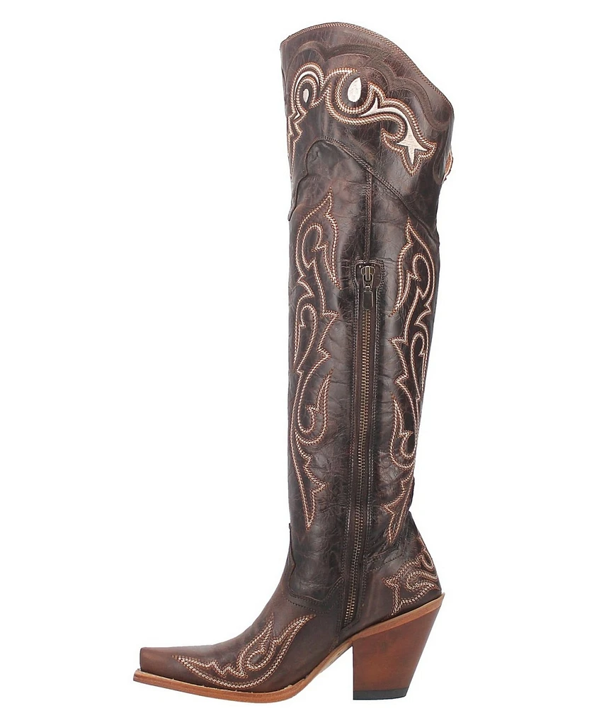 Dan Post Kommotion Leather Over-the-Knee Western Boots