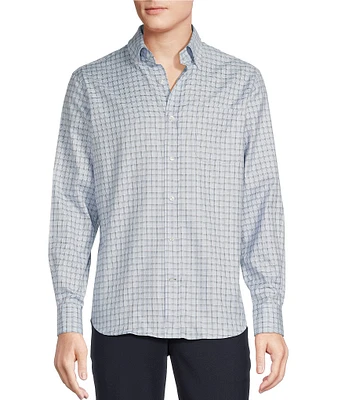 Daniel Cremieux Signature Label Glen Plaid Canclini Long Sleeve Woven Shirt
