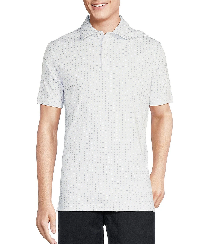 Daniel Cremieux Signature Label Lucent Mini Geo Print Short Sleeve Polo Shirt