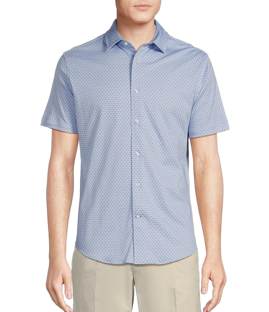 Daniel Cremieux Signature Label Mini Geo Print Short Sleeve Shirt