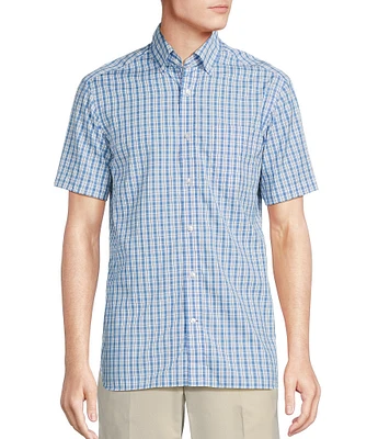 Daniel Cremieux Signature Label Poplin Check Short Sleeve Woven Shirt
