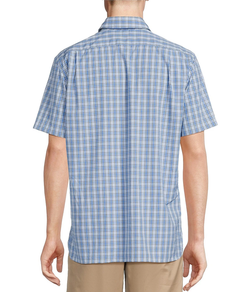 Daniel Cremieux Signature Label Poplin Glen Plaid Short Sleeve Woven Shirt