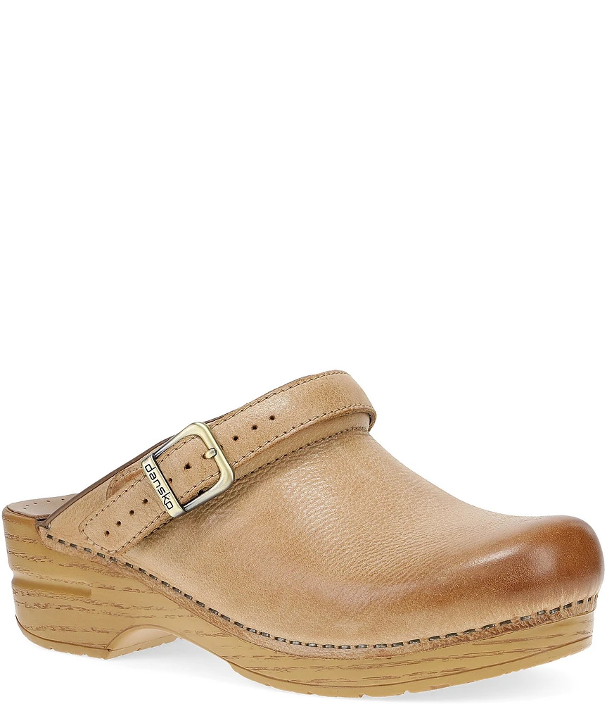 Dansko Ingrid Distressed Leather Clogs