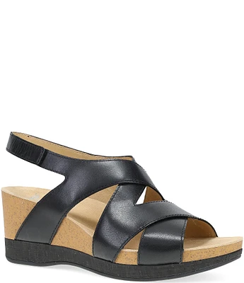 Dansko Shyla Leather Wedge Sandals