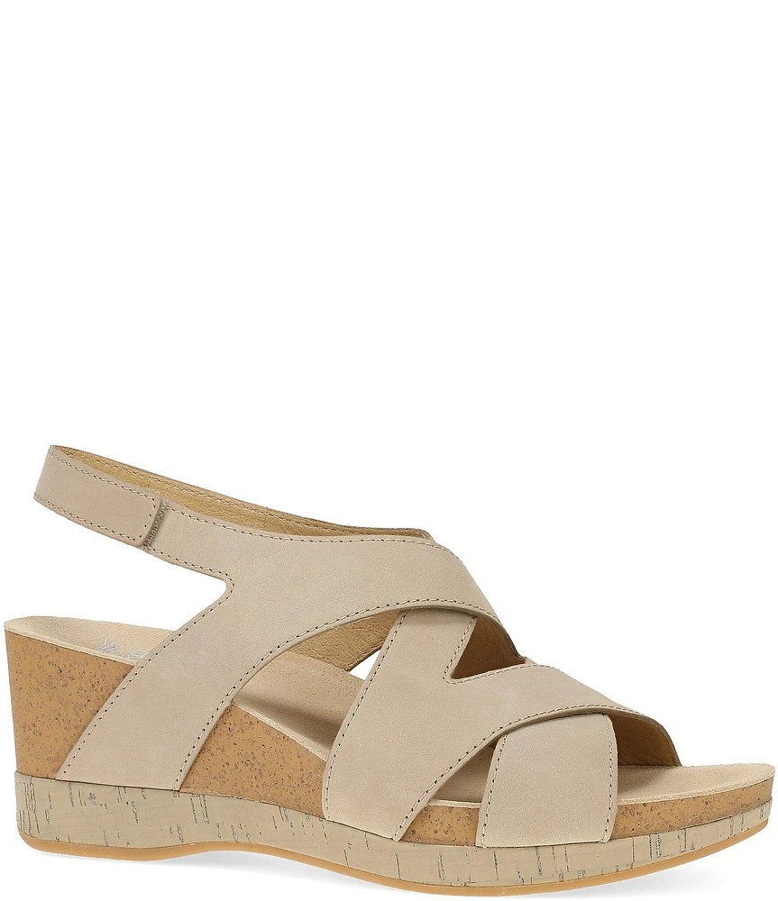 Dansko Shyla Nubuck Suede Wedge Sandals
