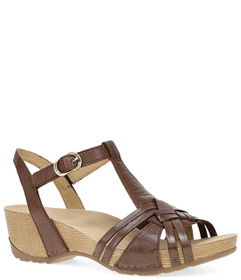 Dansko Tia Leather Wedge Sandals