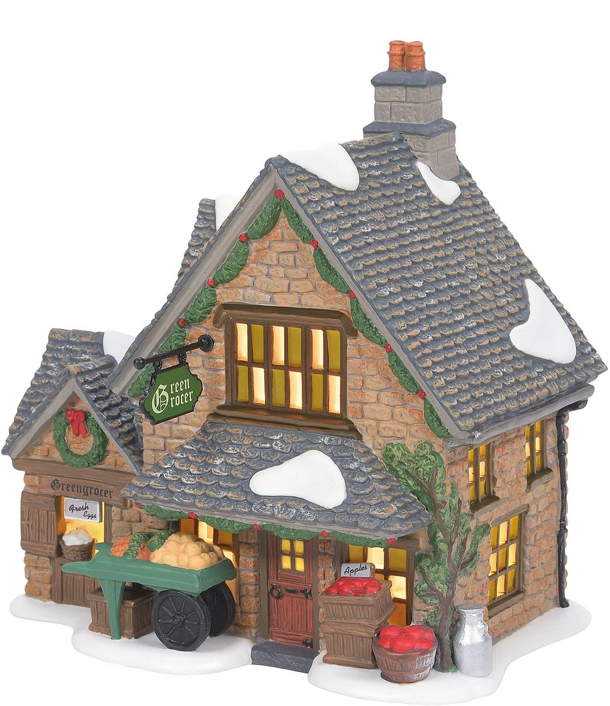 Department 56 Dickens' Village Collection Cotswold Greengrocer Lighted Building