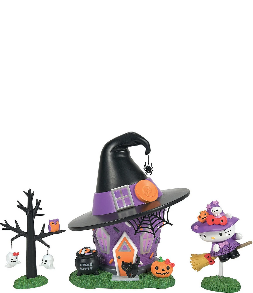 Department 56 Hello Kitty Village Collection Hello Kitty's Witch Tower Halloween Lit Building