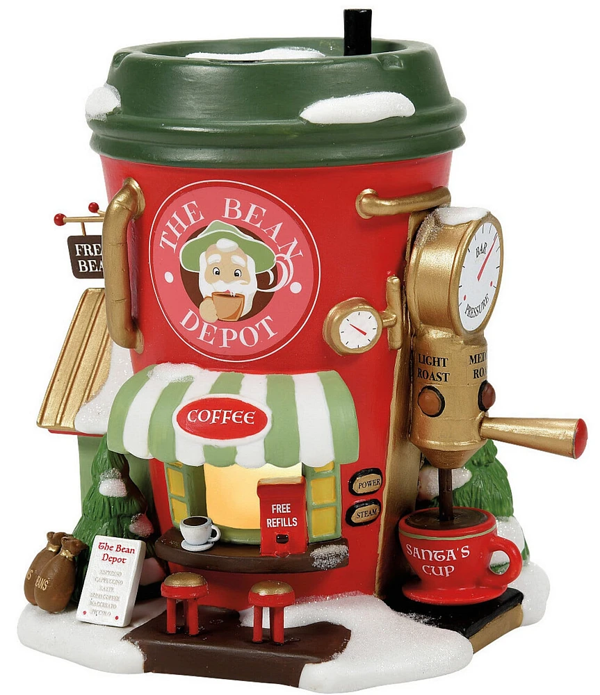 Department 56 North Pole Series Collection Bean Depot Espresso Company Lit Building