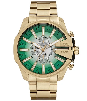 Diesel Men's Mega Chief Slim Quartz Chronograph Gold Tone Stainless Steel Bracelet Watch