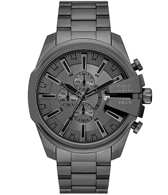 Diesel Men's Mega Chief Slim Quartz Chronograph Tone Stainless Steel Bracelet Watch
