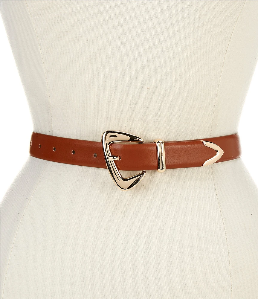 Dillard's 1.12#double; Asymmetric Faux Leather Belt