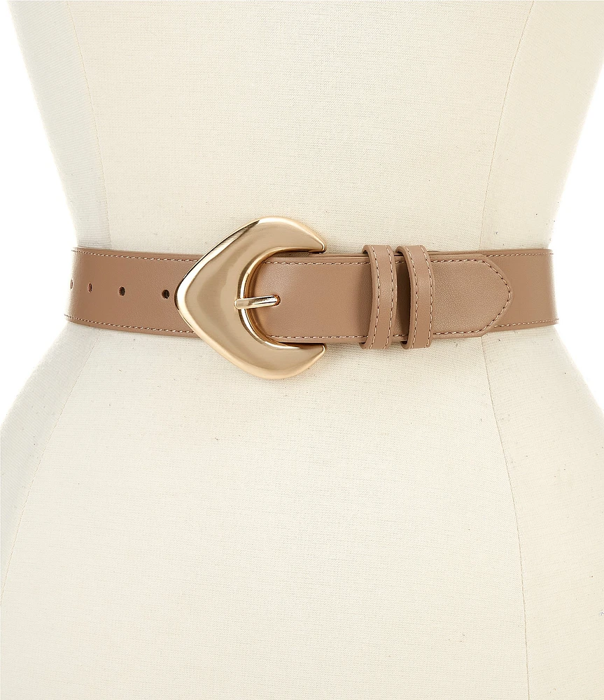 Dillard's 1.34#double; Soft Triangle Buckle Faux Leather Belt