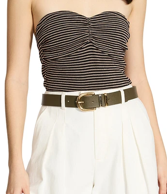 Dillard's 1.37#double; Chunky Two-Tone Metal Keeper Belt