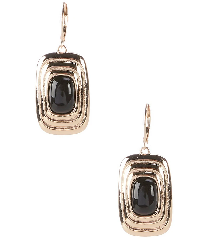 Dillard's Jet Cab Rectangular Metal Drop Earrings