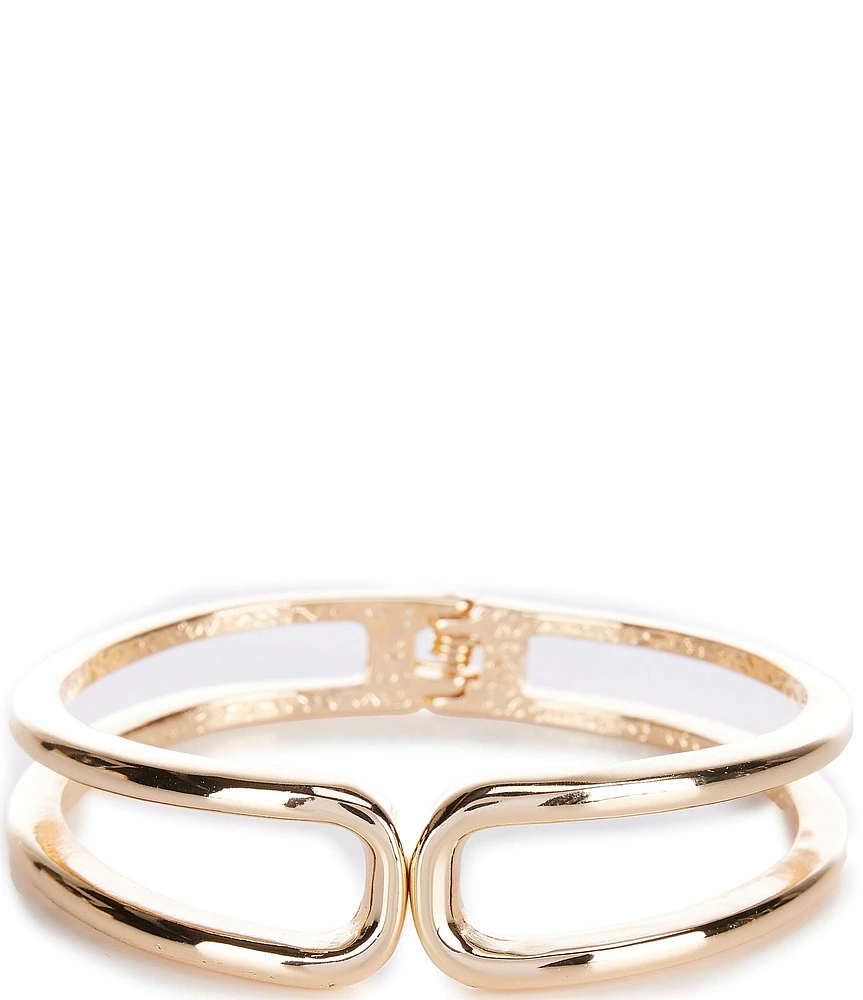 Dillard's Open Metal Sculptural Hinge Bracelet