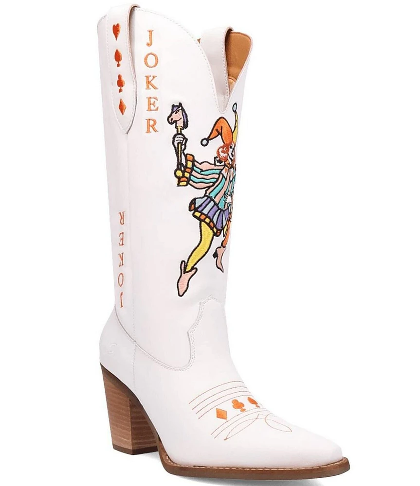Dingo Joker Leather Embroidered Tall Western Boots