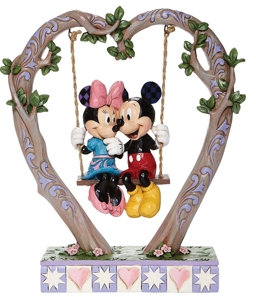Jim Shore Disney Mickey & Minnie On Swing Figurine