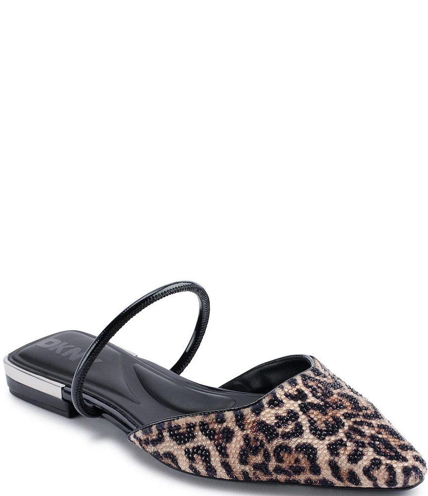 DKNY by Donna Karan Cabbi Leopard Print Mules