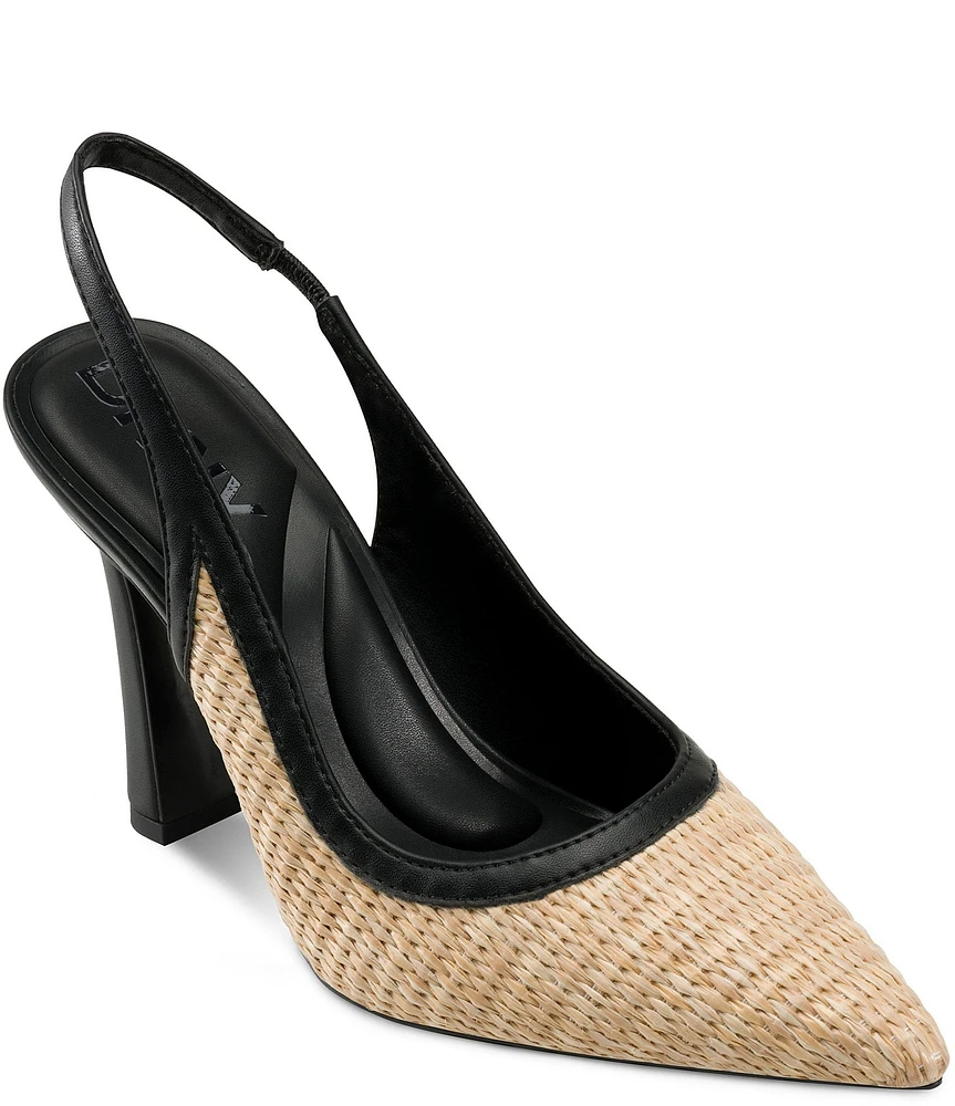 DKNY by Donna Karan Cinette Raffia Slingback Pumps
