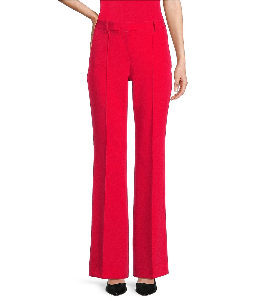 DKNY By Donna Karan Pintuck Fit And Flare Straight Leg Pants