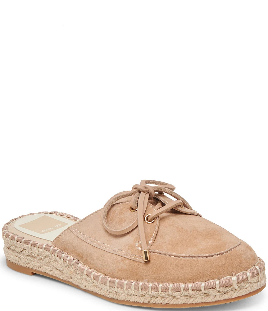 Dolce Vita Hatie Suede Bow Detail Moc-Toe Espadrille Mules
