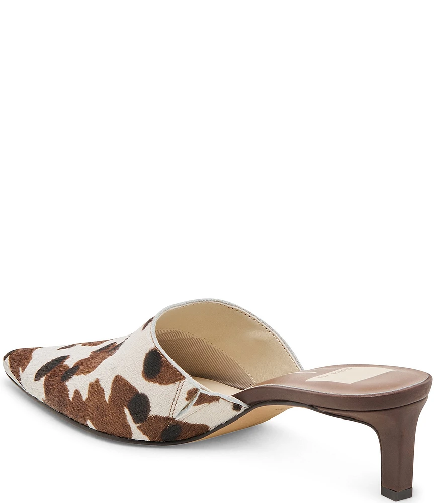 Dolce Vita Lexy Cow Print Dress Mules