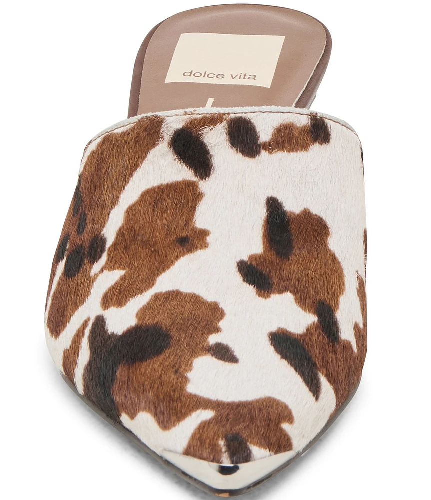 Dolce Vita Lexy Cow Print Dress Mules