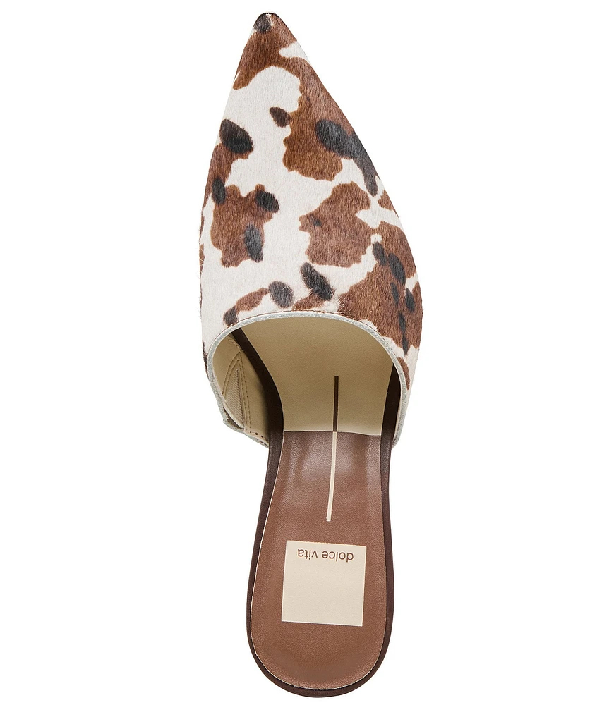 Dolce Vita Lexy Cow Print Dress Mules