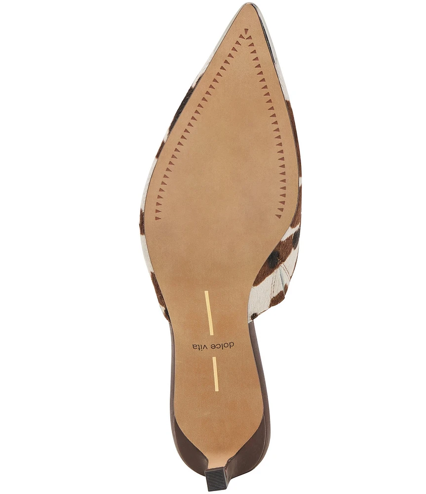 Dolce Vita Lexy Cow Print Dress Mules