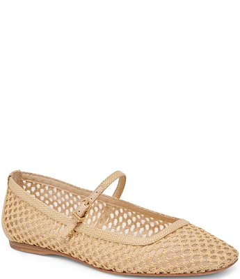 Dolce Vita Reyes Raffia Mary Jane Ballet Flats