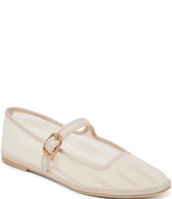 Dolce Vita Tameka Stripe Mesh Mary Jane Ballet Flats