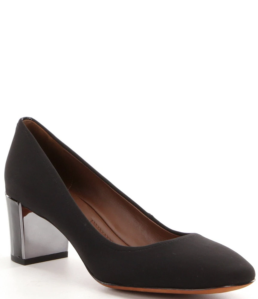Donald Pliner Corin Crepe Block Heel Pumps