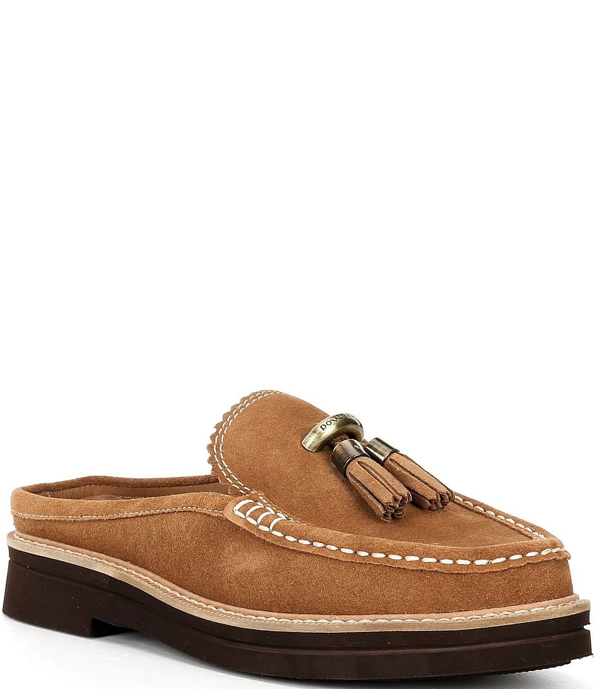 Donald Pliner Lyndall Suede Tassel Mule Loafers