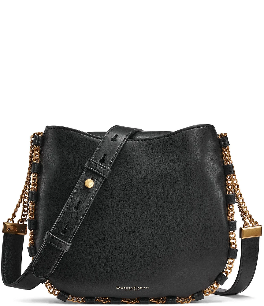 Donna Karan Batiste Triple Compartment Contrast Trim Crossbody Bag