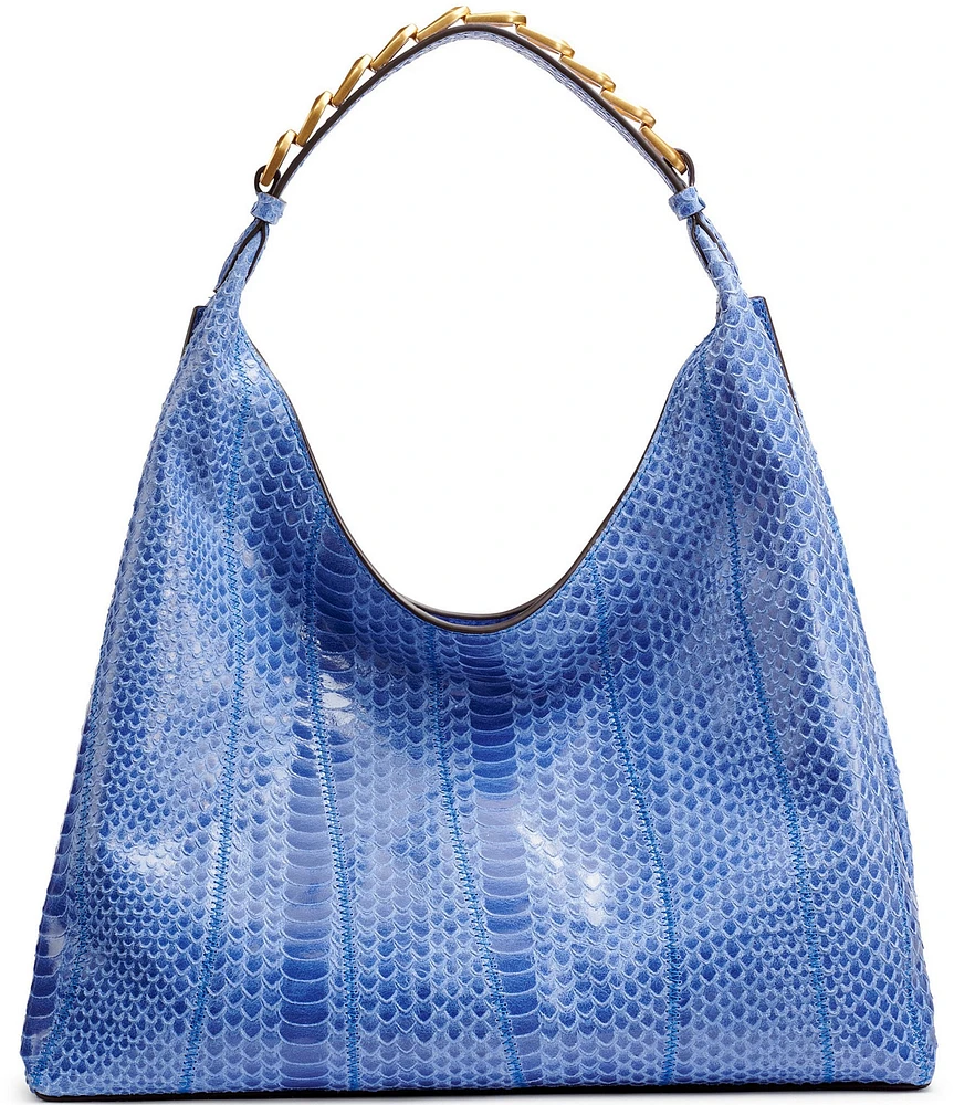 Donna Karan Bellmore Small Skipper Snake Print Slouchy Hobo Bag