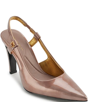 Donna Karan Donna Patent Leather Slingback Pumps