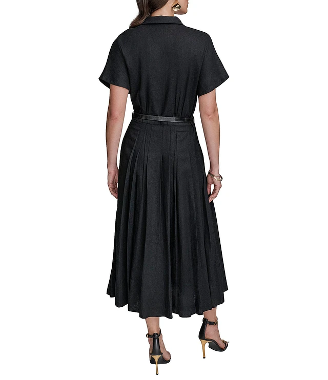 chinese dress ladies Linen Blend Halter Midi Dress | Fit and Flare main image 0