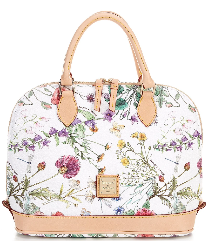 Dooney & Bourke Botanical Collection Contrast Trim Satchel Bag