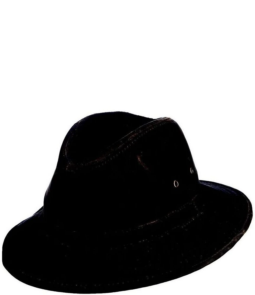 Dorfman Milano Hiker Washed Twill Safari 2 1/2#double; Brim Hat