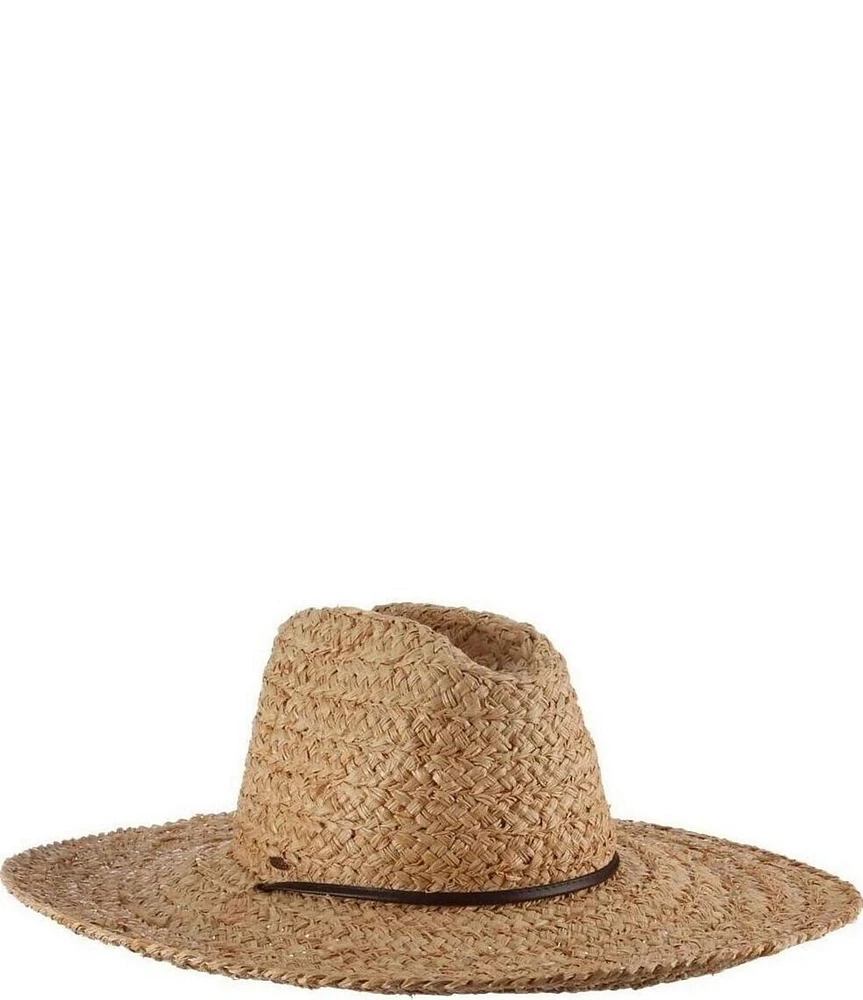 Dorfman Milano Lifeguard Raffia 5#double; Brim Hat